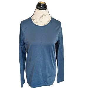 Womens Blouse Long Sleeve Sz Medium Activewear Workout Gym Running Athleisure